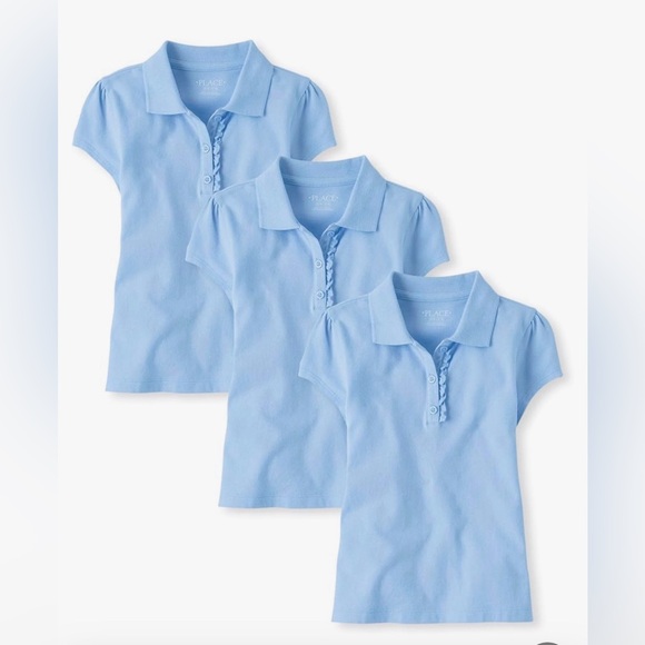 The Children's Place Other - 1 QTY The Children's Place Girls Short Sleeve Ruffle Pique Polo-1 Polo ONLY NWT